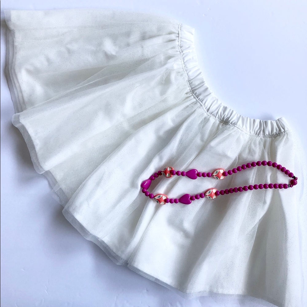 NWT-Carter’s White Sparkle Tutu Skirt 4-5T